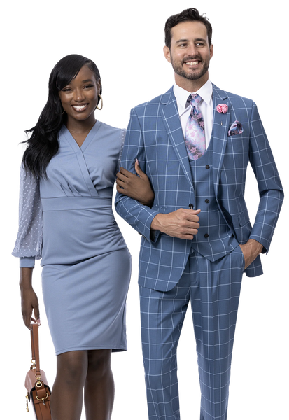 Veetee Checker Blue Suit