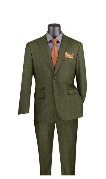 Vinci Modern Fit 3 pcs Suits for Men with Peak Lapel Fancy Vest