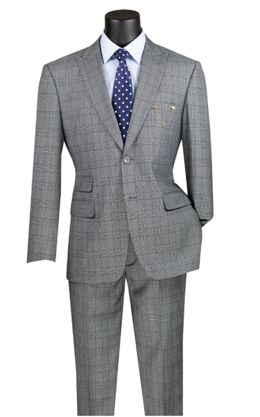 Vinci Modern Fit 3 pcs Suits for Men with Peak Lapel Fancy Vest