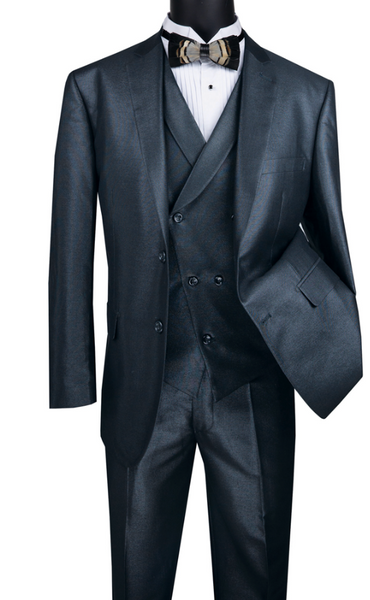 Vinci Shiny Solid Modern Fit with Fancy Vest Collections