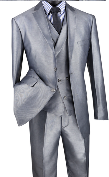Vinci Shiny Solid Modern Fit with Fancy Vest Collections