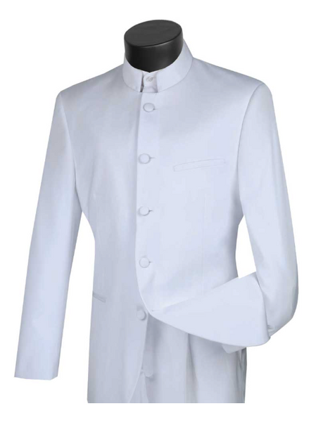 Vinci Slim Fit Banded Collar Suits Collection