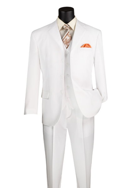 Vinci Regular Fit 3 Buttons 3 Pcs Vested Suit  Limited