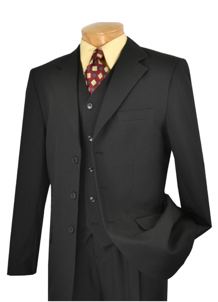 Vinci Regular Fit 3 Buttons 3 Pcs Vested Suit  Limited