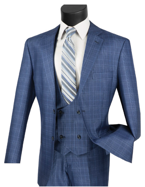 Vinci Classic Single Breasted 3 Pieces Suits V2RW-7
