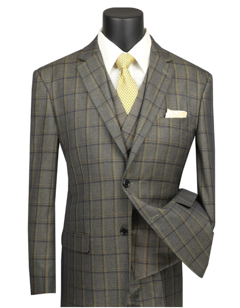 Vinci Luxurious Wool Feel 3 Pieces Suits