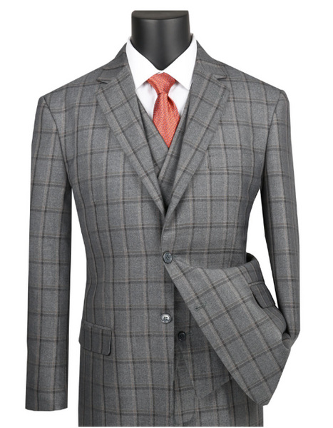 Vinci Luxurious Wool Feel 3 Pieces Suits