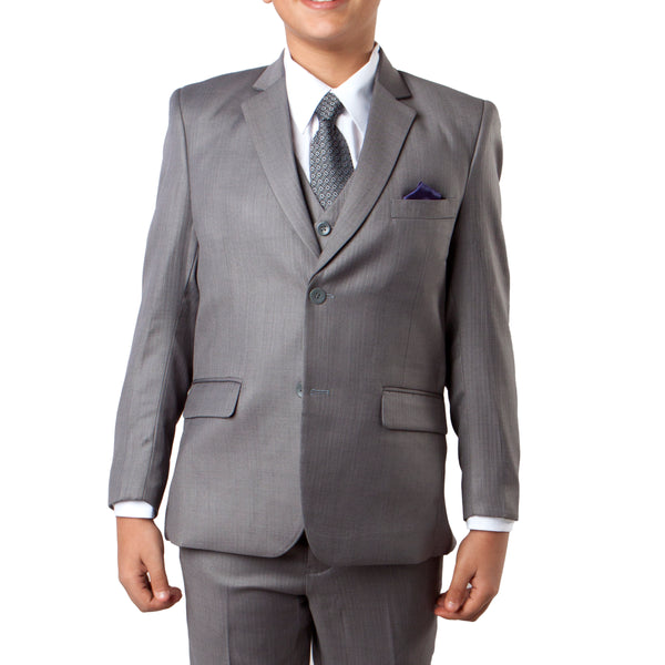 Tazio Grey Formal Suits For Boys