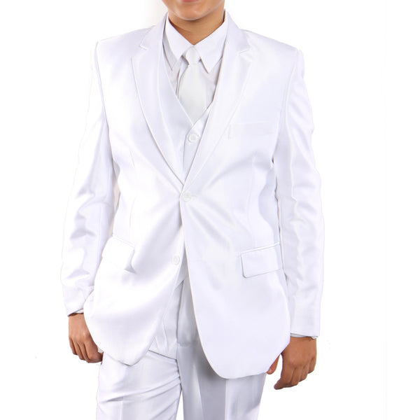 Sharkskin Boys Suit With Free Matching Shirt & Tie Suits For Boy's