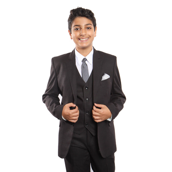 5 Pc Boys Suit Set With Free Matching Shirt & Tie Suits For Boy's