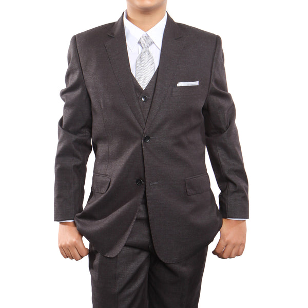 5 Pc Boys Suit Set With Free Matching Shirt & Tie Suits For Boy's