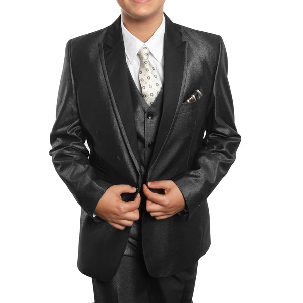 Tazio Black Formal Suits For Boys