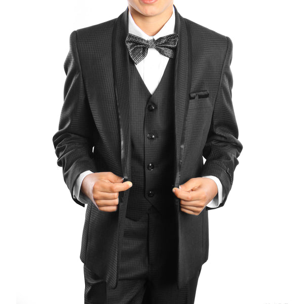 3-Piece Solid Shawl Lapel Suit Suits For Boy's