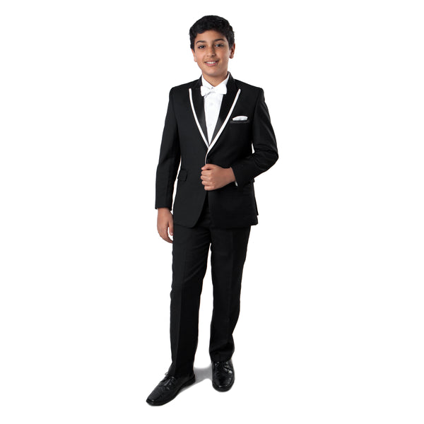 Tazio Black / White Formal Suits For Boys