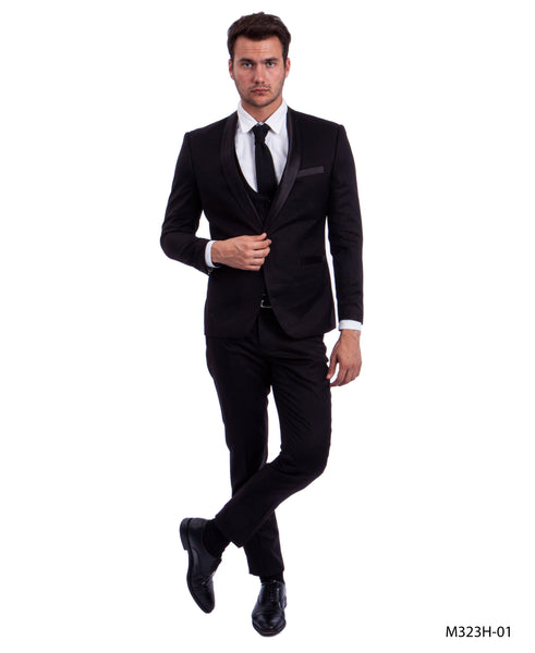 Black/Black Suit For Men Formal Suits For All Ocassions