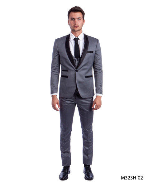 Gray/Black Suit For Men Formal Suits For All Ocassions