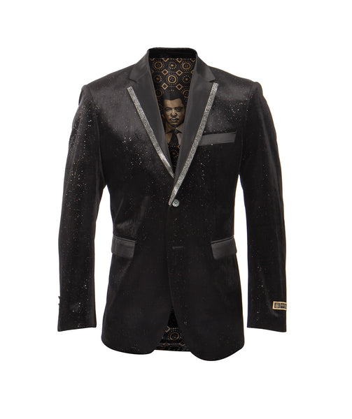 Black Empire Show Blazers Formal Dinner Suit Jackets For Men ME230-01