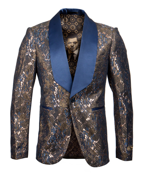 Rush/Blue Empire Show Blazers Formal Dinner Suit Jackets For Men ME262H-01