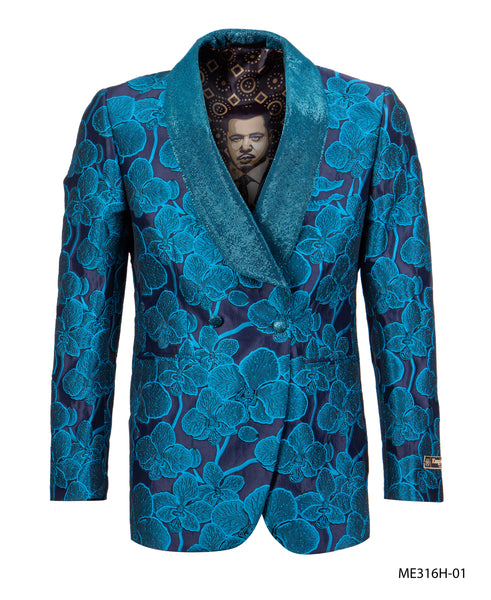 Turquoise Empire Show Blazers Formal Dinner Suit Jackets For Men ME316H-01