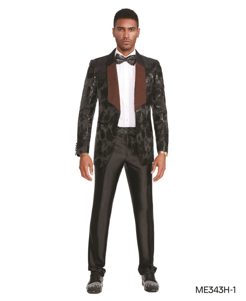 Black Empire Show Blazers Formal Dinner Suit Jackets For Men ME343H-01