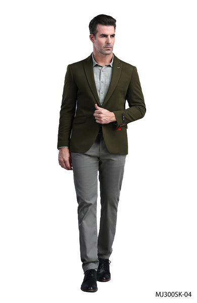 Olive Tazio Sports Coat Dinner Jackets