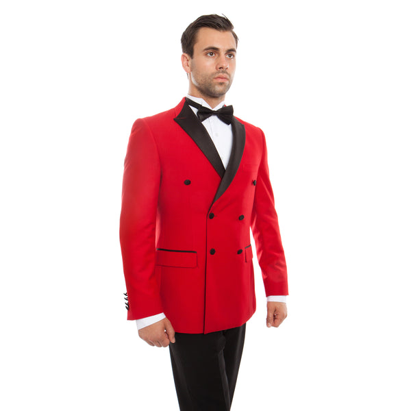 Tuxedo Solid Satin Peak Lapel Slim Fit Prom Tuxedos For Men