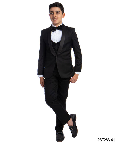 Perry Ellis Boys Tuxedo  Black  Shawl Collar Tuxedos For Boys