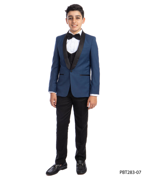 Perry Ellis Boys Tuxedo  Indigo Blue  Shawl Collar Tuxedos For Boys